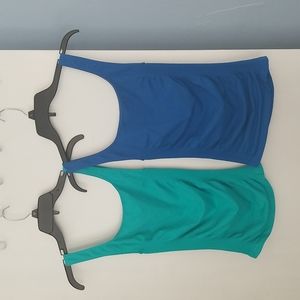 Bar III Layering Tanks M/L pair Turquoise and Blue